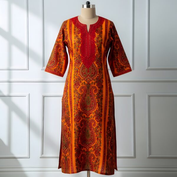 Kasturi orange Anarkali Suit Set